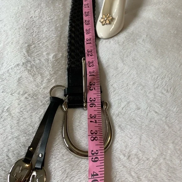 MICHAEL KORS black ladies leather Braided belt size Small LNWOT++ - Picture 8 of 8